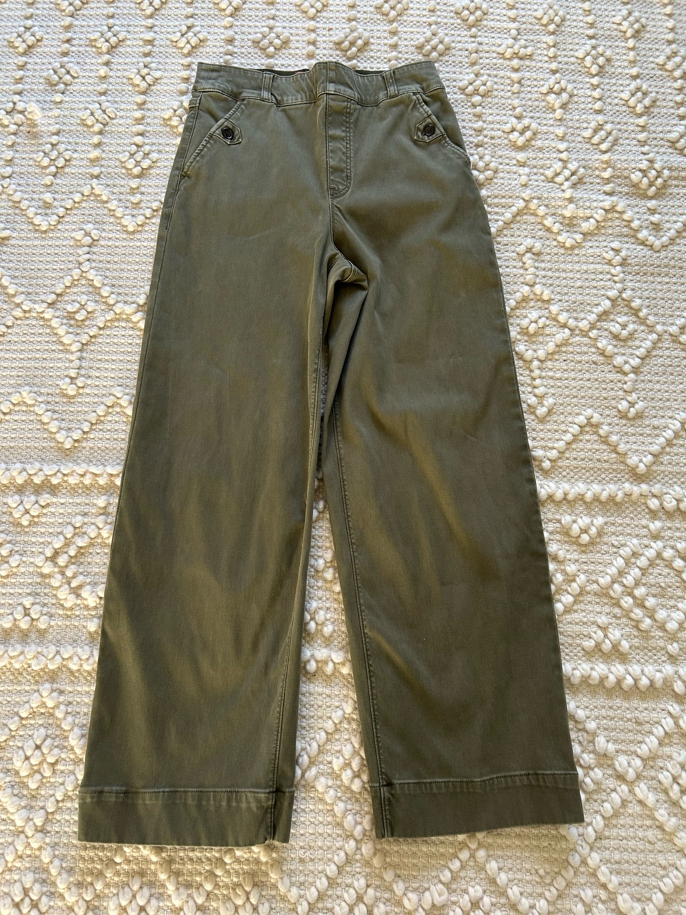 SPANX Olive Utility Wide-Leg Pants